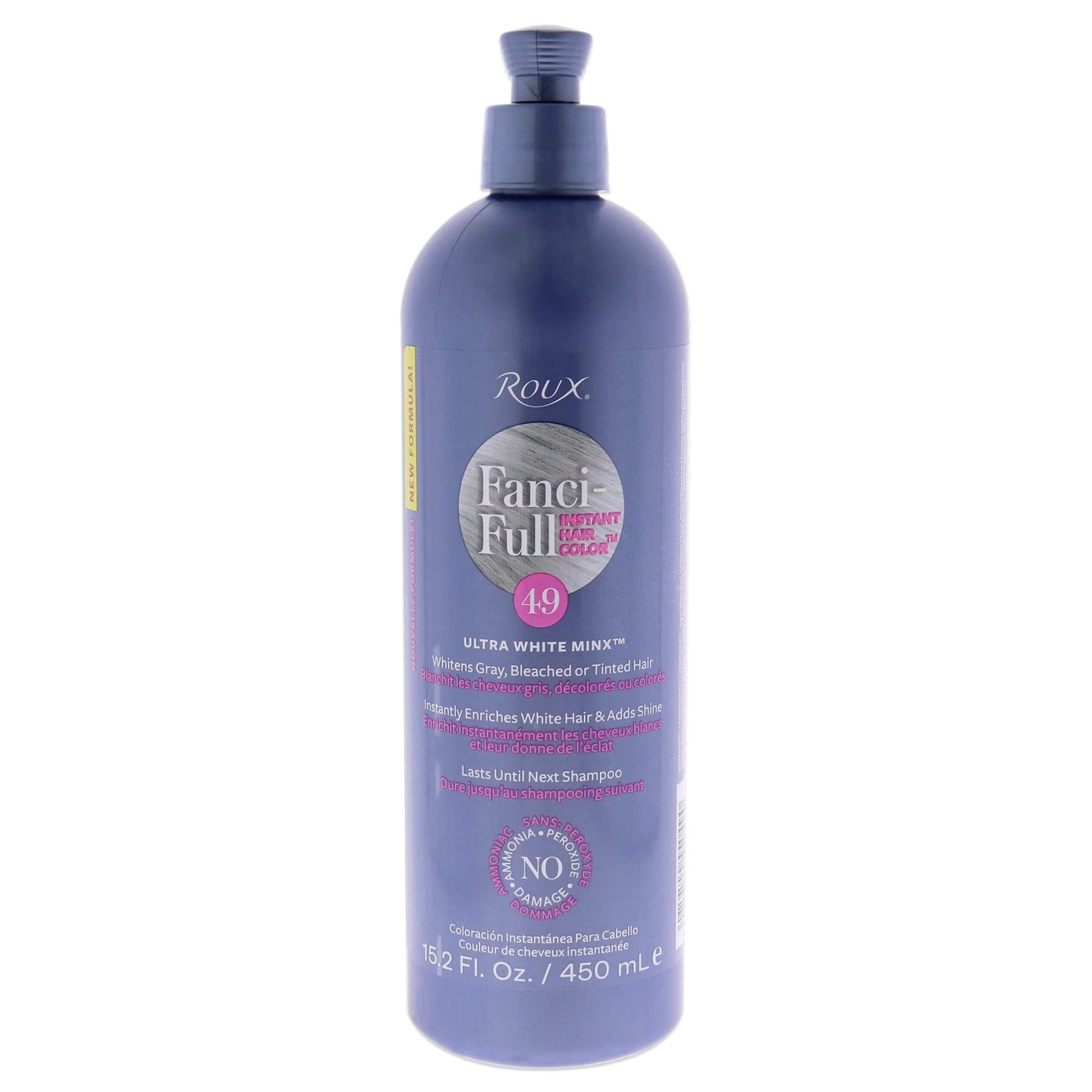 Roux, Fanci-Full Instant Hair Color Rinse, 49 White Minx ,Temporarily Evens Tones, Blends Away Gray, 15.2 Oz Beauty & Personal Care Roux