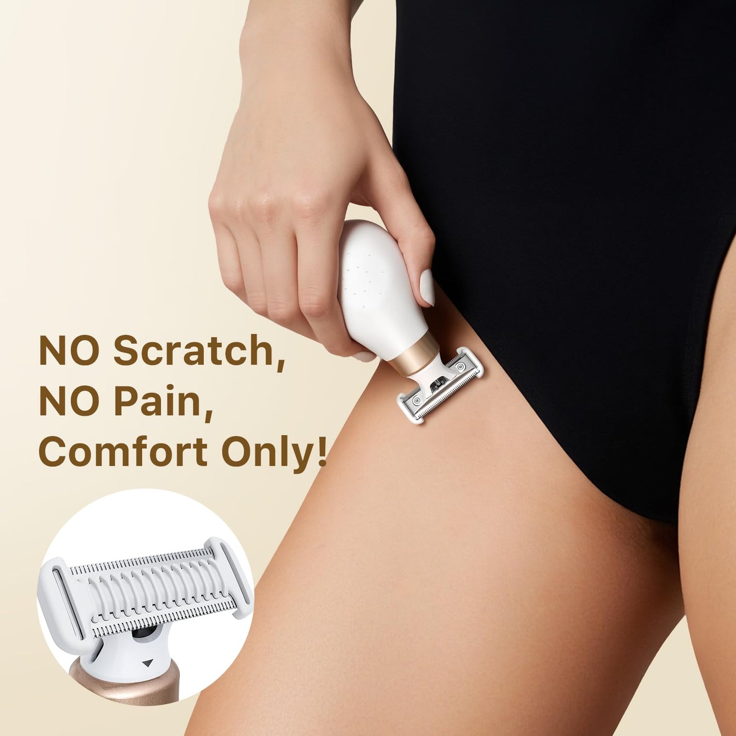 Trimcoo 2026 NEW Bikini Trimmer for Women - Small But Powerful Electric Razors, Intimate Pubic Hair/Lady Facial Painless Removal, USB-C Cordless Body Beauty and Personal Care Trimcoo