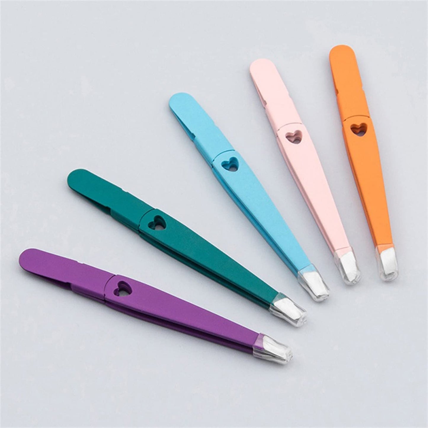 MENGKK Tweezers Professional Eyebrow Tweezers Stainless Steel Slanted Eye Brow Clips Makeup Tool(Green) Beauty and Personal Care MENGKK