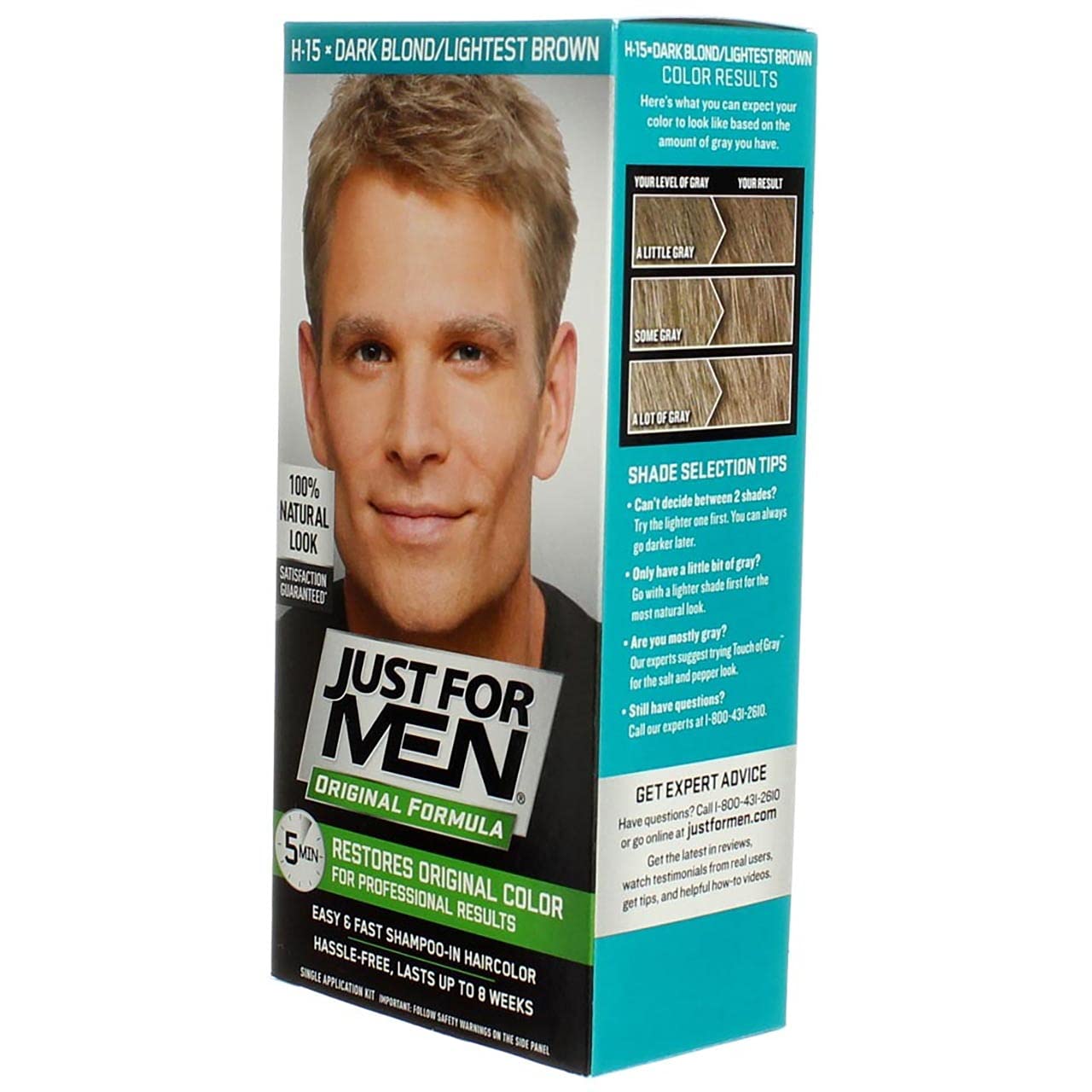JUST FOR MEN Hair Color H-15 Dark Blond 1 Each (Pack of 6) Beauty & Personal Care Just for Men