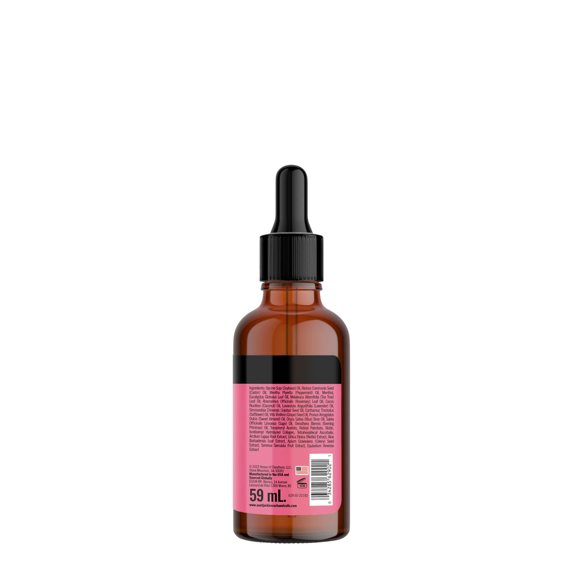 Aunt Jackie's Elixir Essentials Hair & Scalp Oil, Collagen, Tea Tree Oil & Eucalyptus, Thickens & Supports Hair Growth, 2 oz
