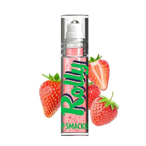 Lip Smacker Rolly Lip Gloss, Classic Roller-Ball Design for a Cooling Sensation, Hydrating & Moisturizing Shine - Strawberry Beauty & Personal Care Lip Smacker
