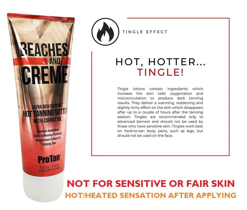 Beaches & Creme Sizzling Hot Tanning Butter 8.5oz Beauty & Personal Care Pro Tan