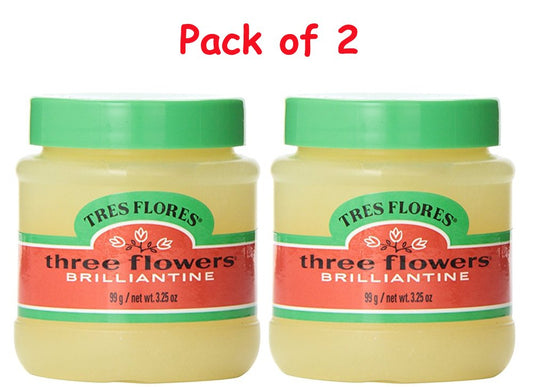 Three Flowers Brilliantine Solid 3.25 Ounce (96ml) (2 Pack) Beauty & Personal Care Three Flowers