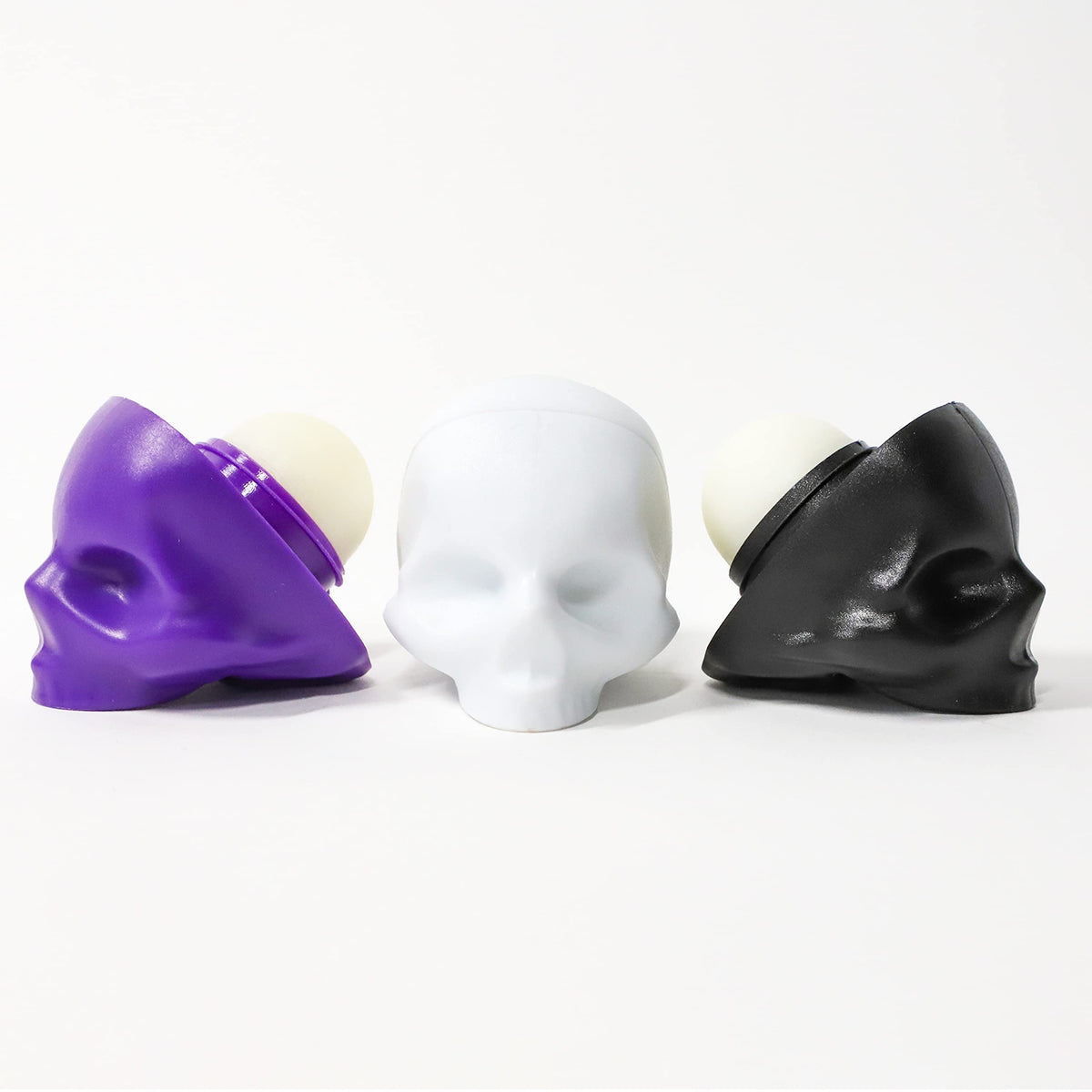 Rebels Refinery 3-Piece Neapolitan Skull Lip Balm Bundle - Passion Fruit, Black Mint & White Vanilla Beauty & Personal Care REBELS REFINERY