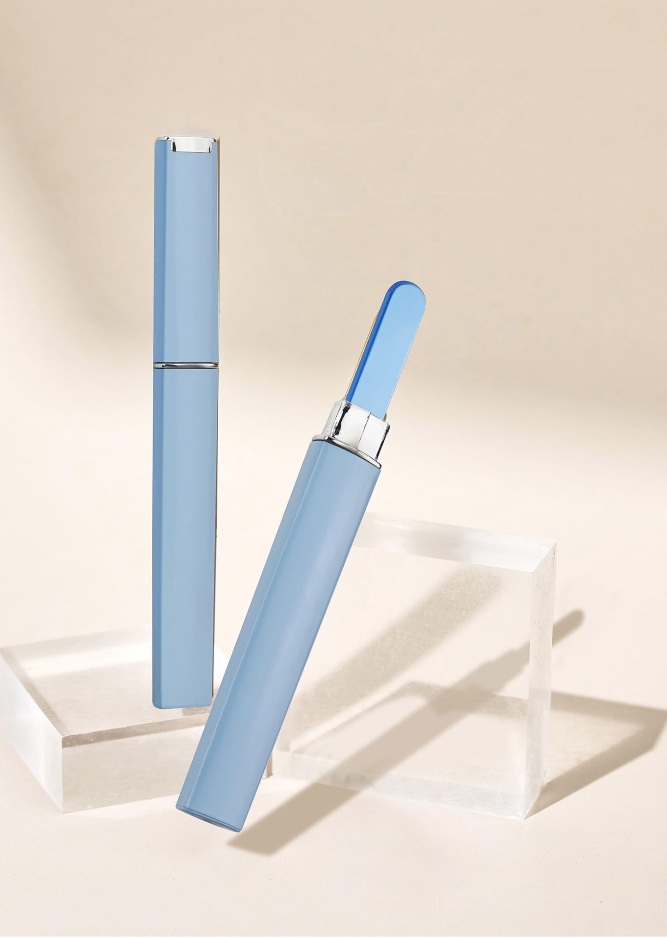 Aoshang 3 Pack Glass Nail File, Crystal Double Sided Etched Filing Surface Finger Nail Files for Professional Manicure/Pedicure Care with Case Beauty & Personal Care Aoshang