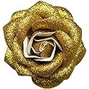 Gold Glitter Rose Hair Clip from Sourpuss Clothing Beauty & Personal Care Sourpuss