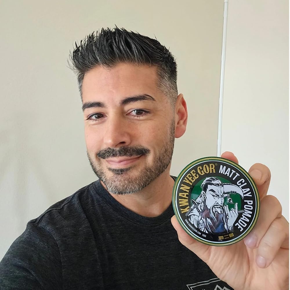 KWAN YEE GOR Matte Hair Clay Pomade for Men - 24H Strong Hold & Water-Based | German Formula | No White Residue, Easy Wash | Beeswax & Kaolin Clay | Beauty & Personal Care KWAN YEE GOR