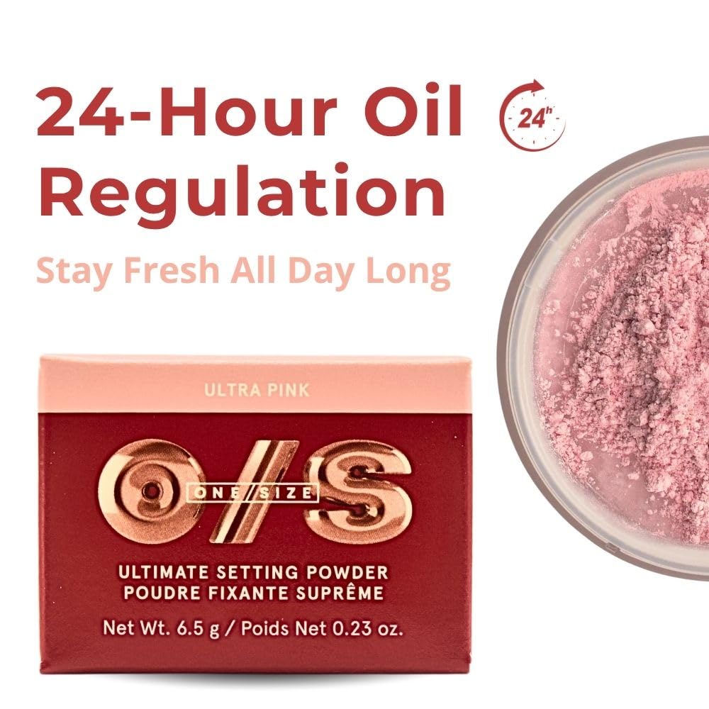 One Size Ultimate Blurring Setting Powder Travel Size - Ultra Pink - for Fair to Medium Skin Tones