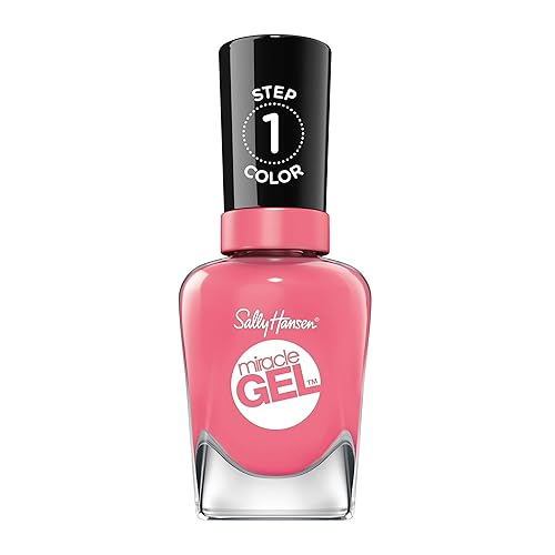 Sally Hansen Miracle Gel™, Rain-Glow, Long Lasting, Gel-Like Formula, No UV Lamp Needed, Pink Nail Polish Beauty & Personal Care Sally Hansen