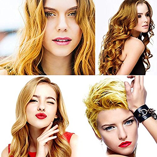 Hair Coloring Wax, Gold Disposable Instant Matte Hairstyle Mud Cream Hair Pomades for Kids Men Women to Cosplay Nightclub Masquerade Transformation Beauty & Personal Care BeeShine