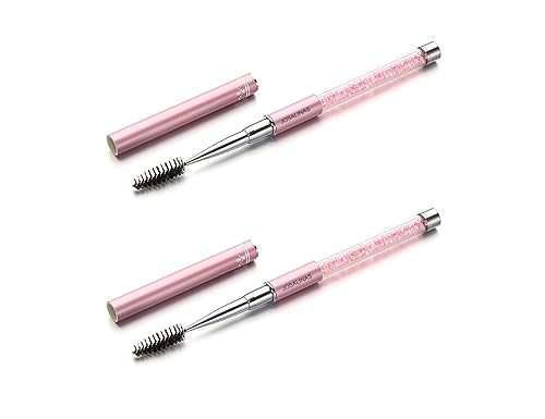 JOSALINAS 2PCS Mascara Brushes Eyebrow Eyelash Brushes Mascara Wands Applicators Eye Brushes Portable Cosmetic Brushes with Cap Spoolies Brushes Beauty & Personal Care JOSALINAS