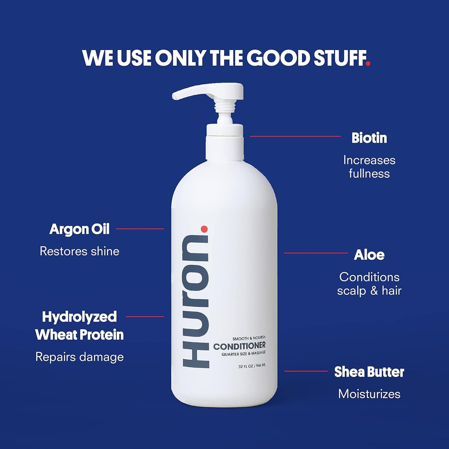 Huron Shower Kit for Men and Women - Shampoo, Conditioner & Body Wash with Citrus + Eucalyptus Scent, Hydrating, Phthalate-Free, non-toxic Ingredients Beauty & Personal Care Huron