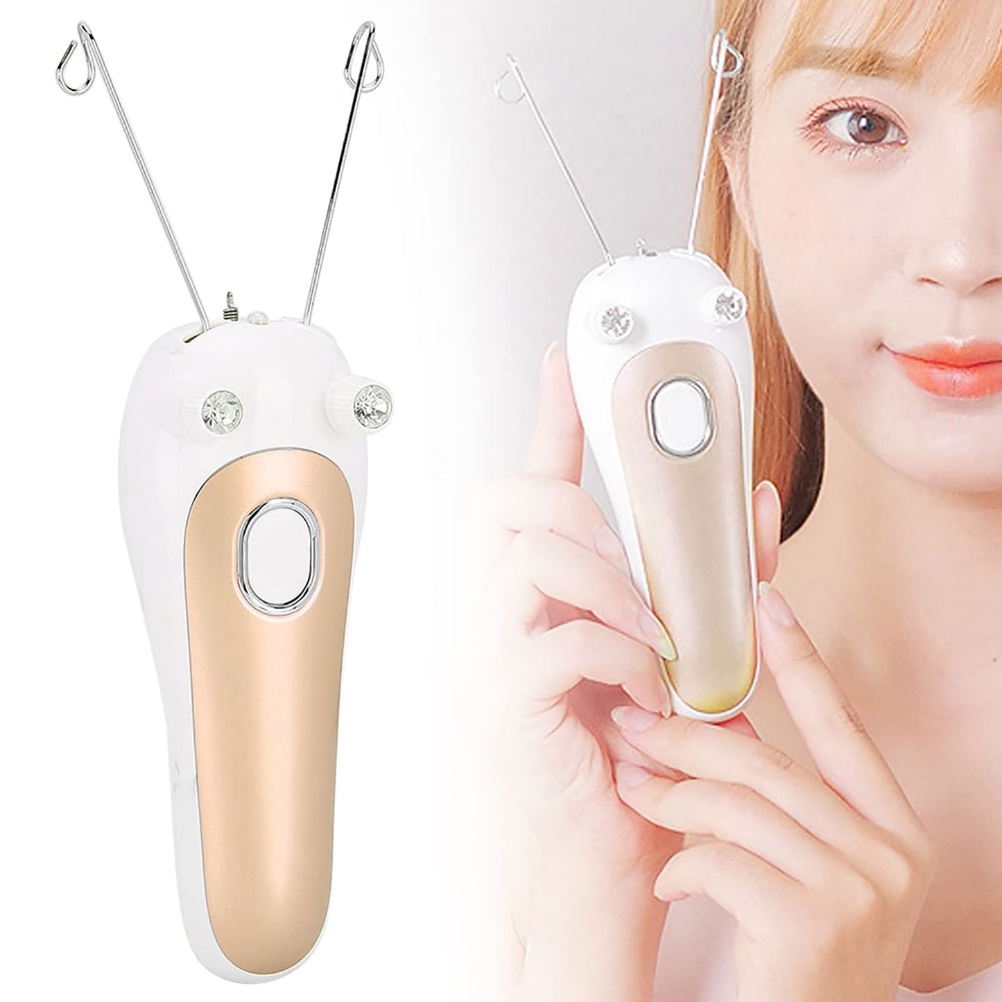 Electric Threading Epilator Face Body Threading Epilator Body Hair Remover Hair Remover Threading Pull Device[Gold] Beauty and Personal Care YUYTE