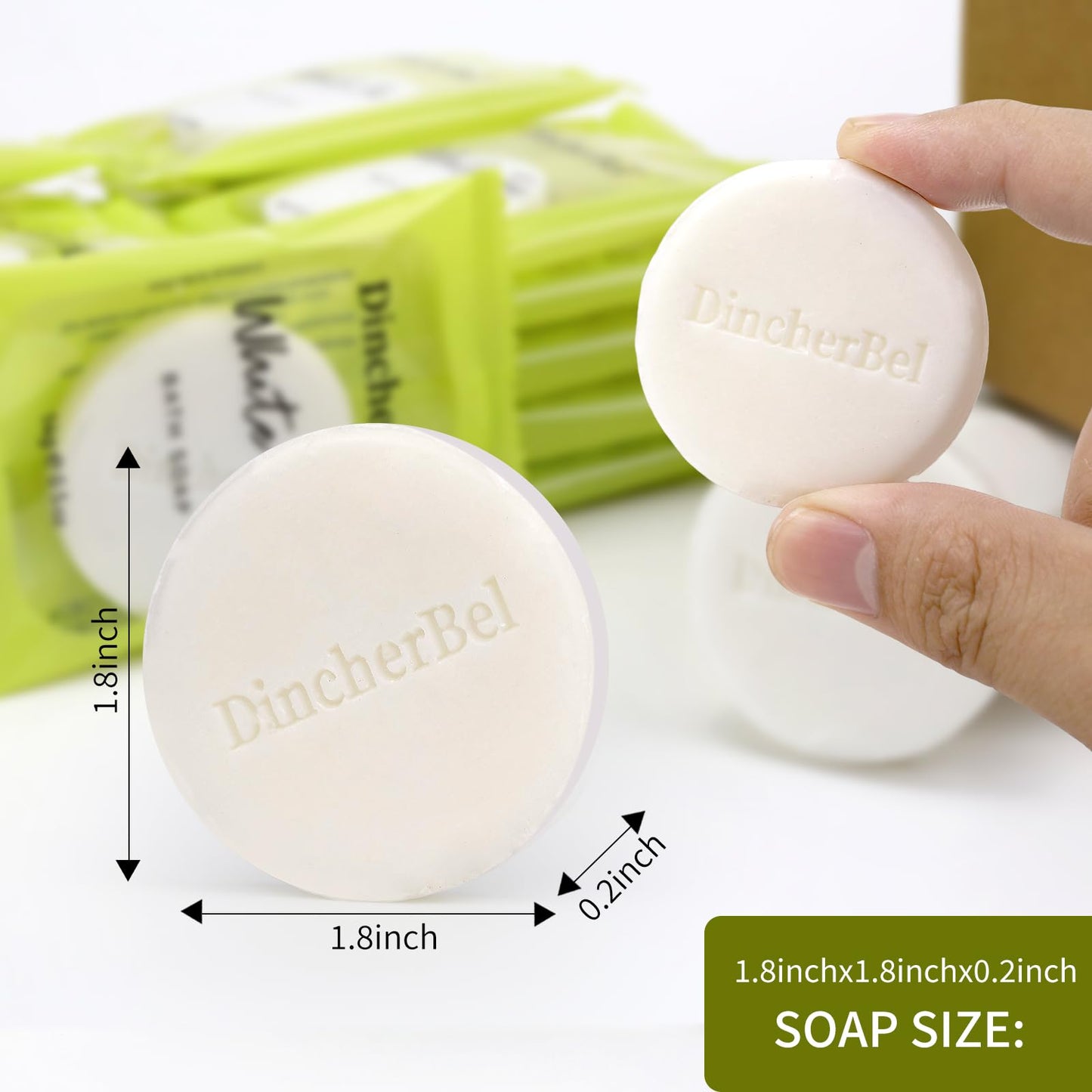 DincherBel 100 Pack 0.5oz Travel Soap, Mini Round Cleansing Bars Soap Bulk Travel Size, Individually Wrapped Toiletries Amenities for Hotel, Airbnb Beauty & Personal Care DincherBel