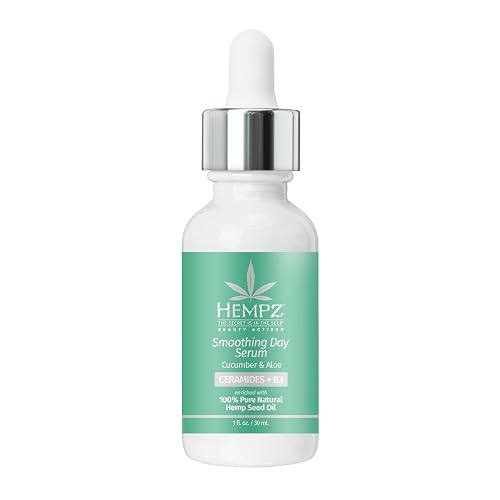 Hempz Cucumber Aloe, Facial Serum, Beauty Actives with Ceramides for dry to normal skin, for men and women, 1oz Beauty & Personal Care Hempz
