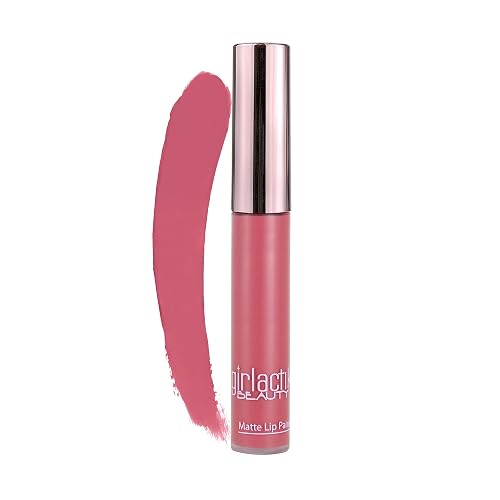 Girlactik Long Lasting Matte Lip Paint Liquid Lipstick in Allure- Long wearing, Smooth Application, Pigmented, Non-Crack Formula, Lightweight, 7.5 ml Beauty & Personal Care Girlactik