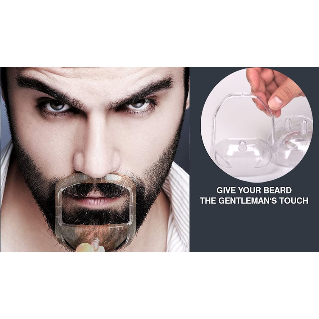 5PCS Transparent Beard Shaper Styling Tool Different Sizes Facial Hair Trimming Guide Grooming Shaper Hair Lineup Tool For Man,Beauty Beauty and Personal Care Jorzer