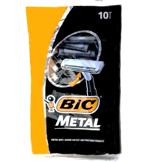 Bic Metal Quality Disposable Men's Shaving Razors, Best Single Blade, 10X10-count Beauty and Personal Care BIC