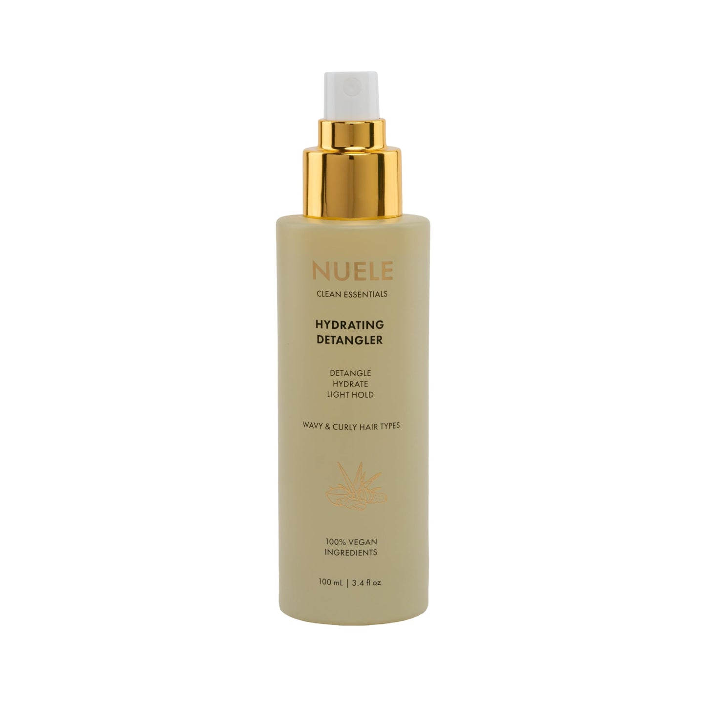 Nuele Clean Essentials Hydrating Detangler | Detangle, Hydrate, Light Hold | Wavy & Curly Hair Types | 100% Vegan Ingredients | 3.4 Fl Oz Beauty & Personal Care Nuele Hair