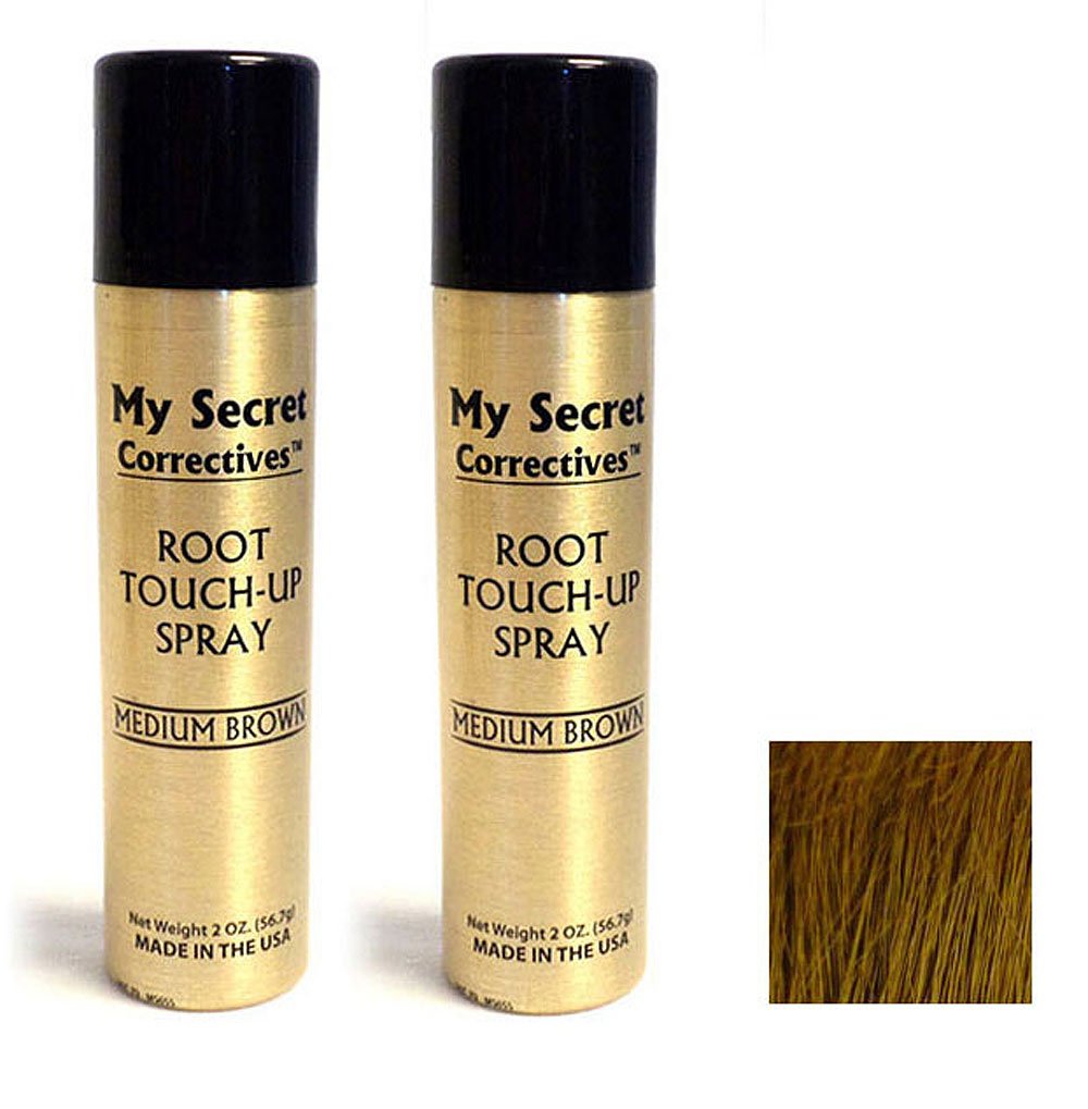 My Secret Correctives Root Touch-Up Spray 2 ounces - Medium Brown - 2-Pack Beauty & Personal Care My Secret Correctives