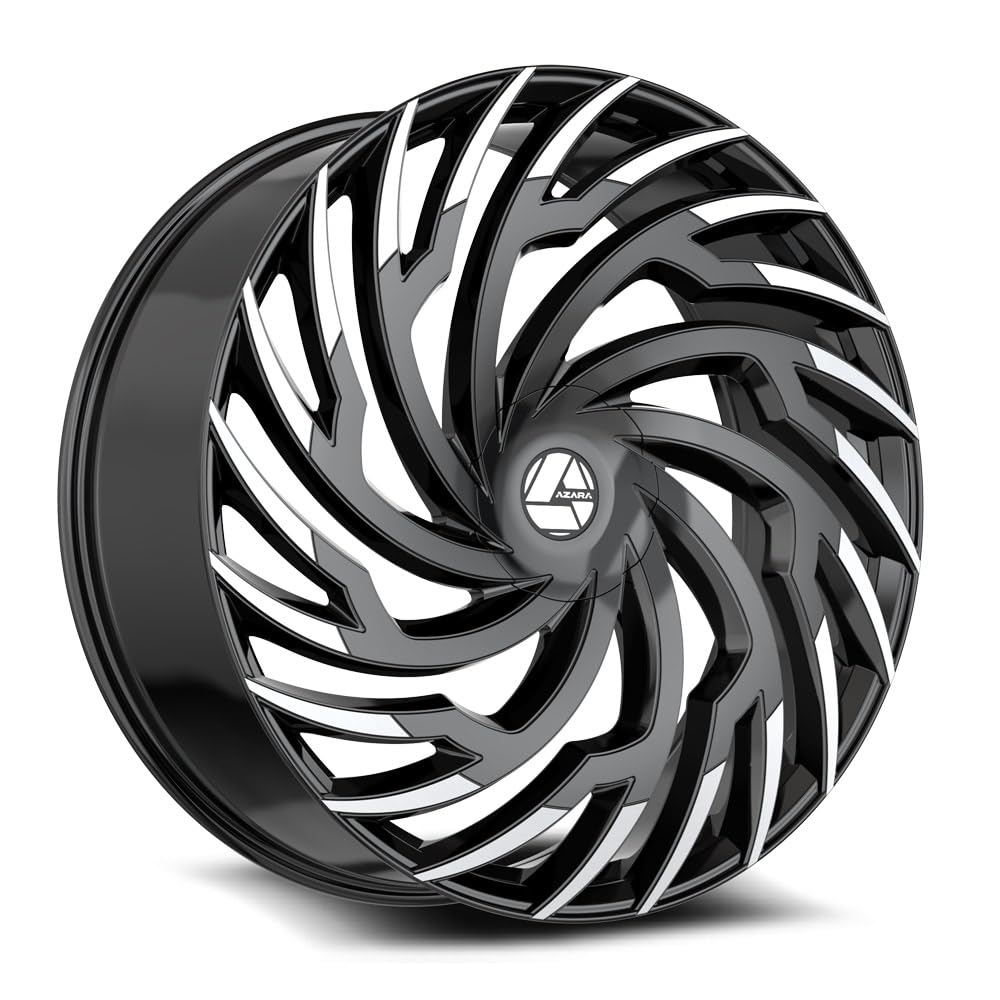 Azara AZA-536 30x9.5 6x135 6x139.7 +22 Cb 87.1 Gloss Black & Machined Beauty & Personal Care Azara