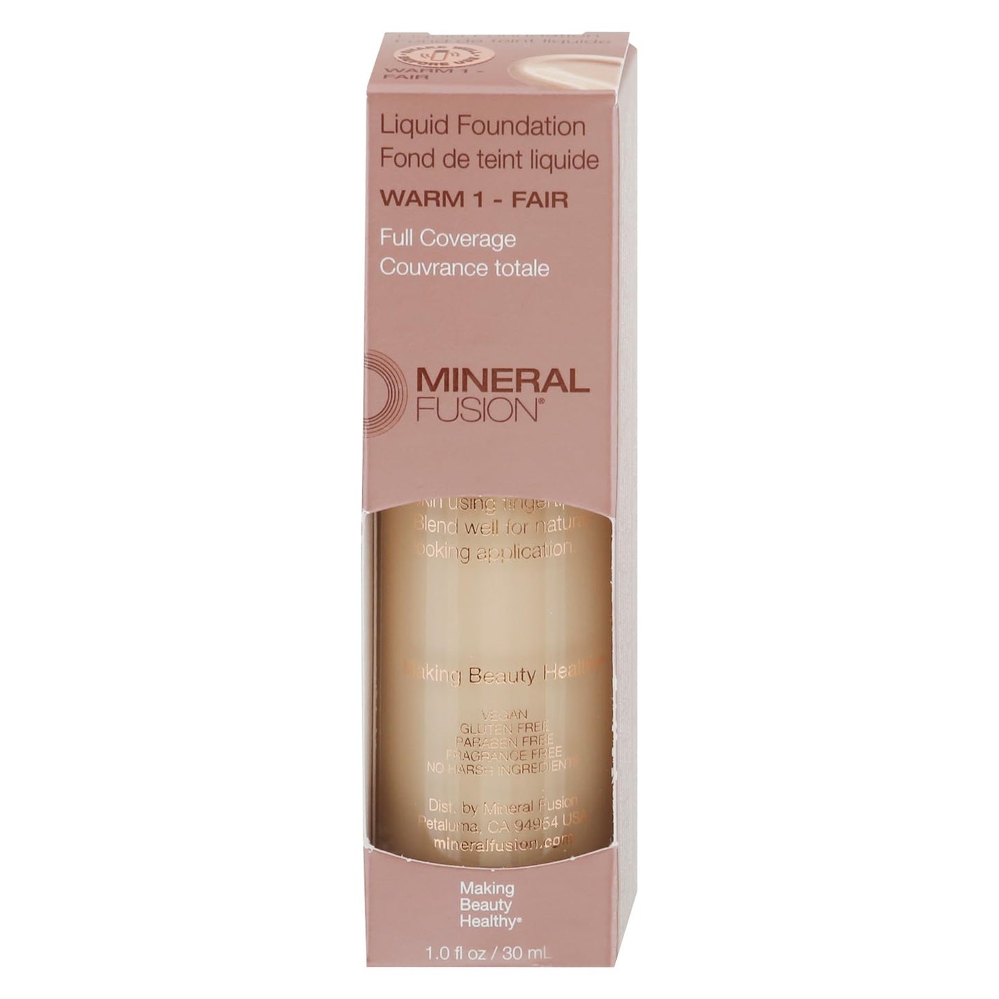 Mineral Fusion Warm 1 Liquid Foundation, 1 Fz Beauty & Personal Care Mineral Fusion
