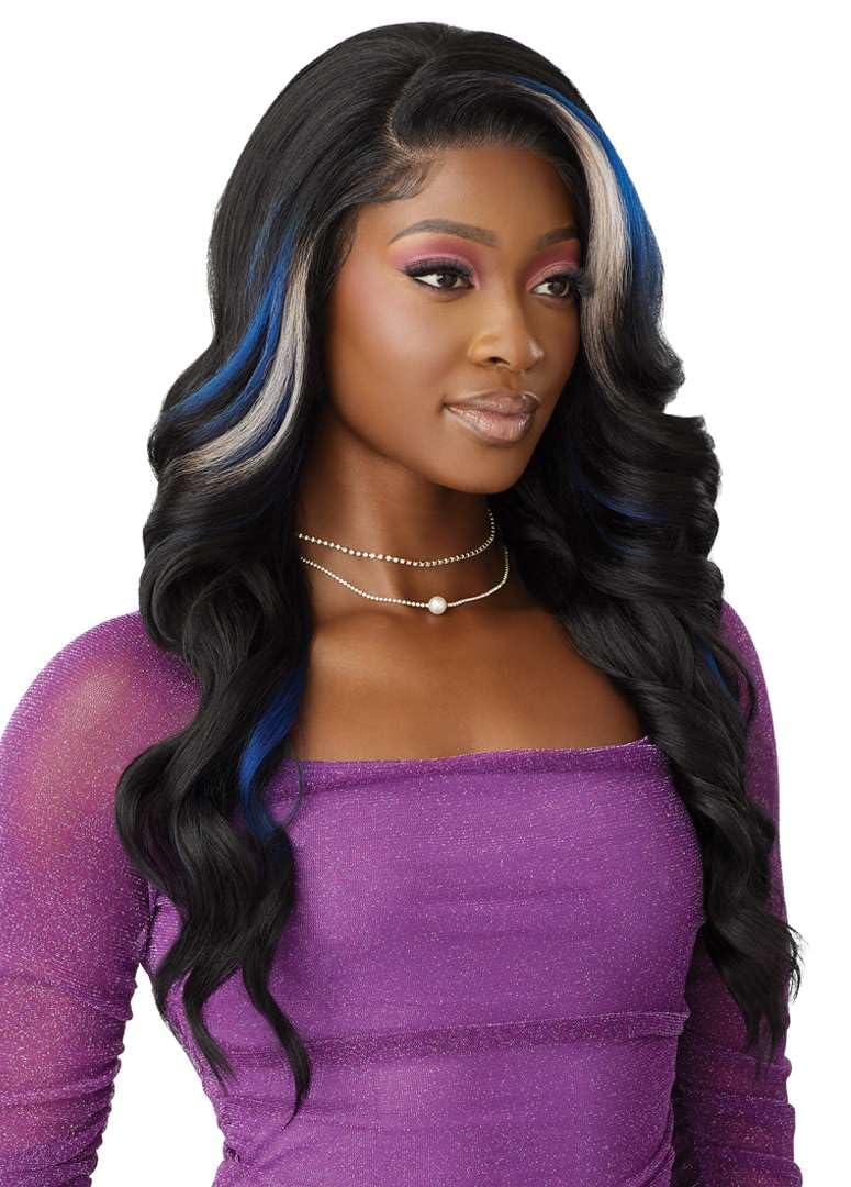 Outre Lace Front Wig - Perfect Hair Line 13X4 - Swoop Series - Swoop 8 (SWISS BROWN)