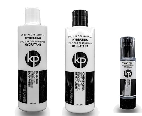 3pc Hydrating Serum Bundle: Kode Professional Hydrating Shampoo, Hydrating Conditioner and 50ml Brilliant Serum (8oz Serum) Beauty & Personal Care Belle of Hope Mara Ray
