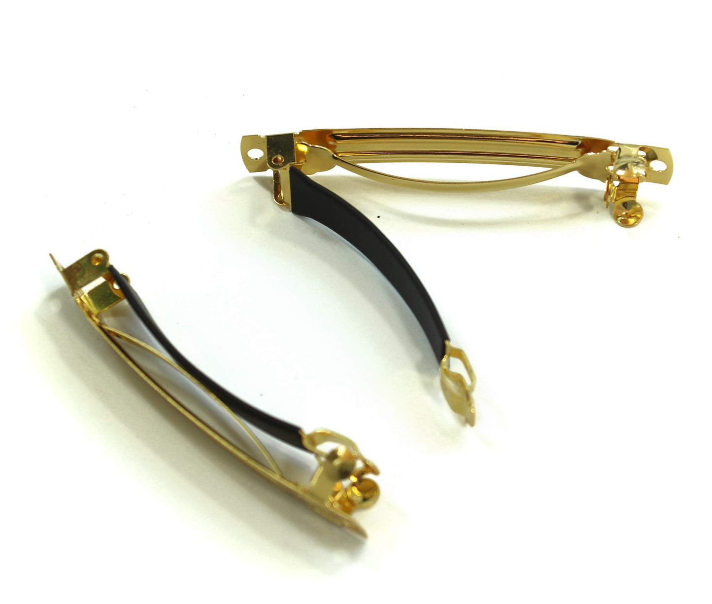 10pcs 80mm French Barrette Hair Clips for DIY Craft Project (Gold 80mm with Leather Protect) Beauty & Personal Care ALL in ONE
