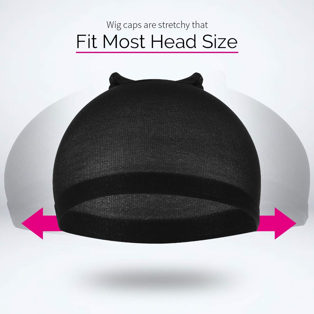 FANDAMEI Wig Cap, Nylon Wig Caps, 4 Pieces Stocking Wig Caps for Women (Black? Beauty and Personal Care Fandamei