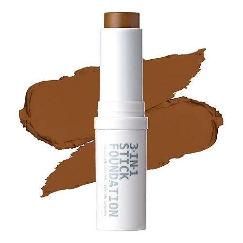 Ruby Kisses Natural Full Coverage 3-In-1 Stick Foundation. Easy to Apply, Hydrating, Lightweight, Long Lasting, Concealer and Contour Stick for Face Beauty & Personal Care Ruby Kisses