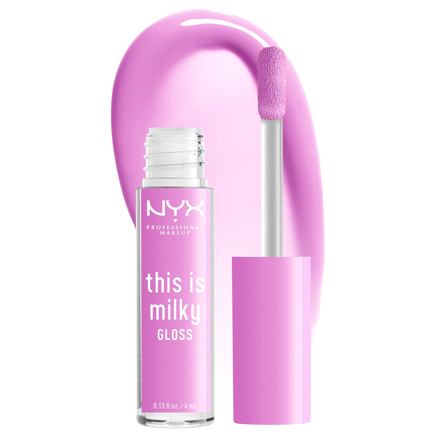 NYX PROFESSIONAL MAKEUP This Is Milky Gloss, Vegan Lip Gloss, 12 Hour Hydration - Lilac Splash (Sheer Baby Purple) Beauty & Personal Care NYX PROFESSIONAL MAKEUP