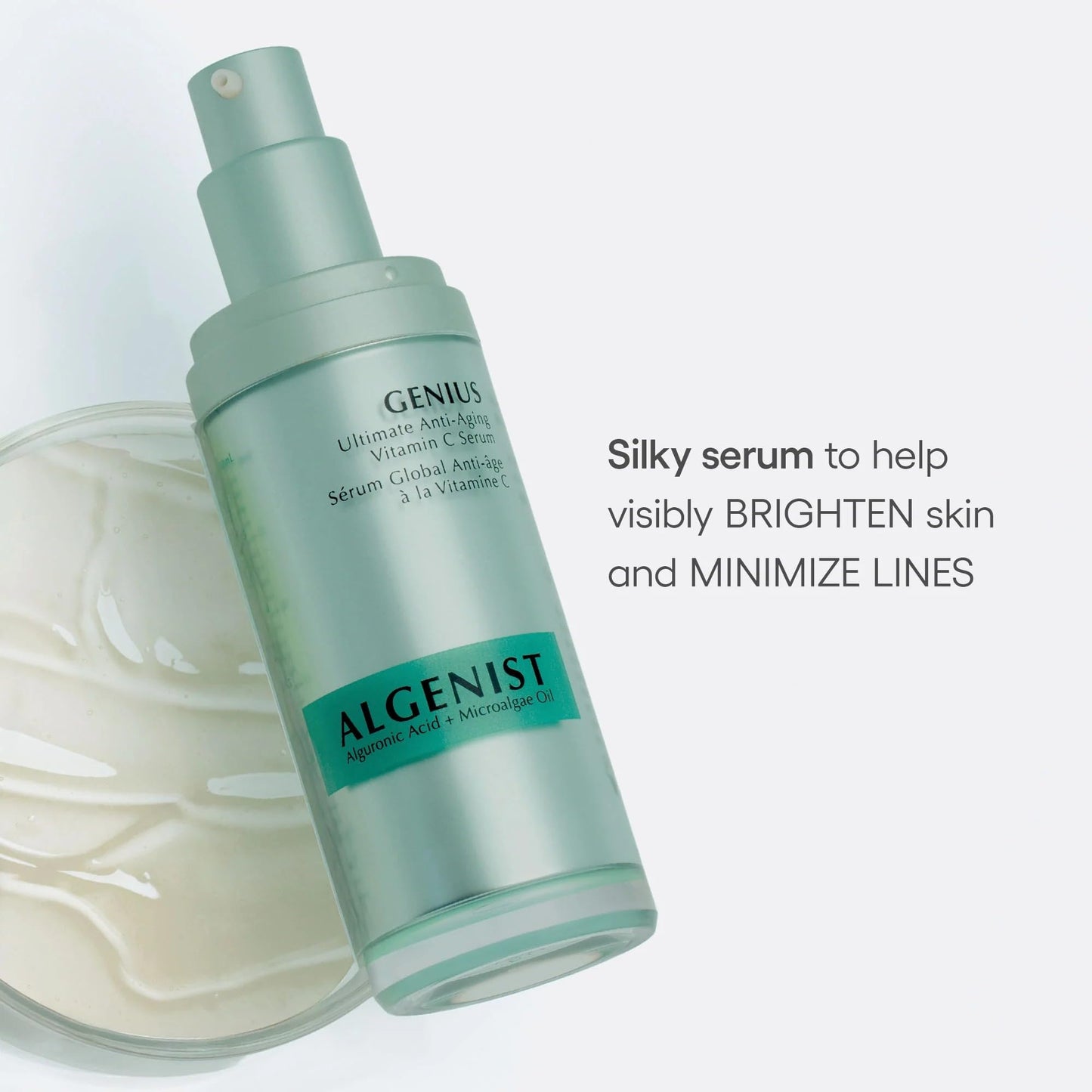 Algenist GENIUS Vitamin C Serum for Face - Anti Aging Serum with Alguronic Acid, Niacinamide & Microalgae Oil - Helps Brighten, Even Skin Tone, Reduce Beauty & Personal Care Algenist