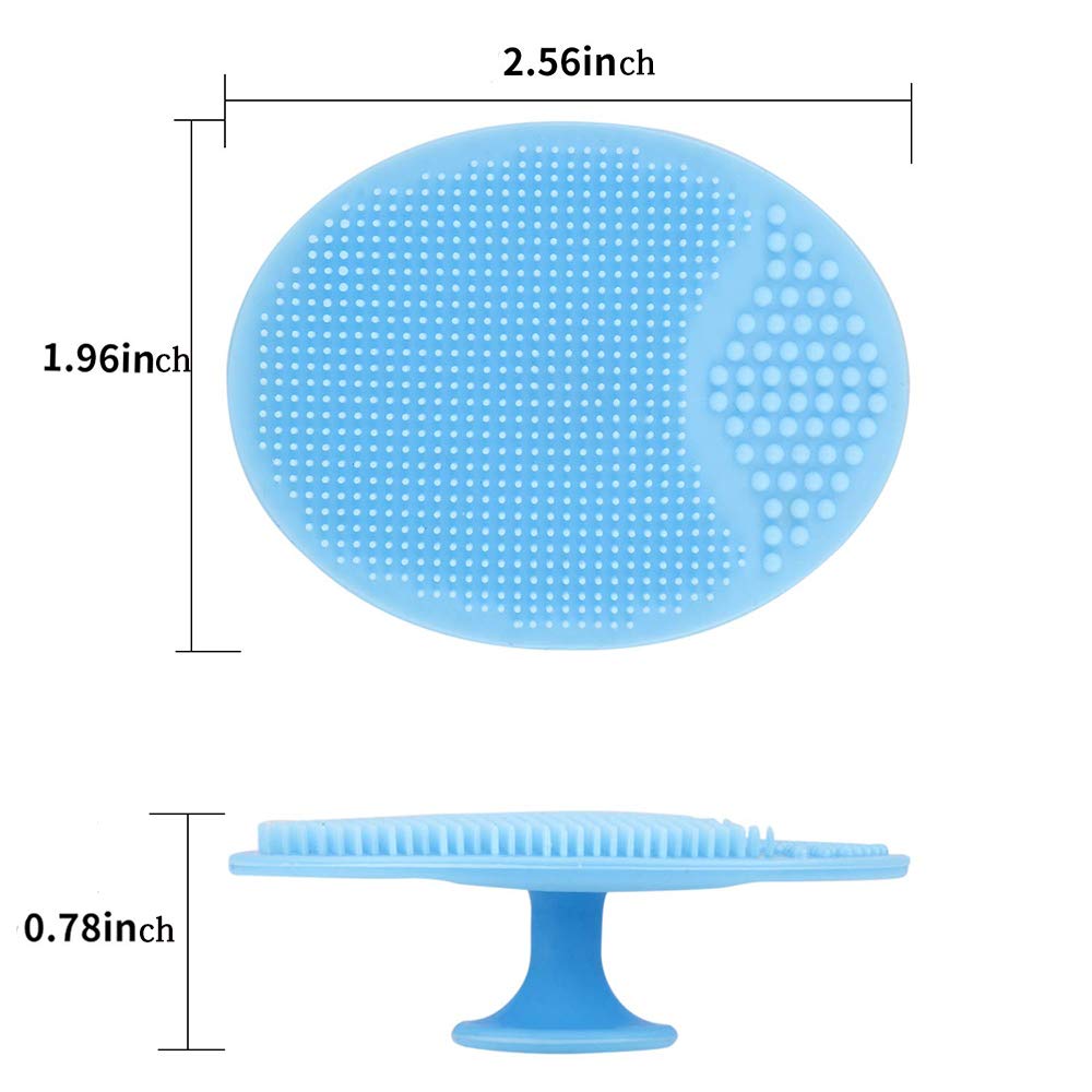 Face Scrubber,2 Pack Soft Silicone Scrubbies Facial Cleansing Pad Face Exfoliator Face Scrub Face Brush Silicone Scrubby for Massage Pore Cleansing Beauty & Personal Care Luckyiren