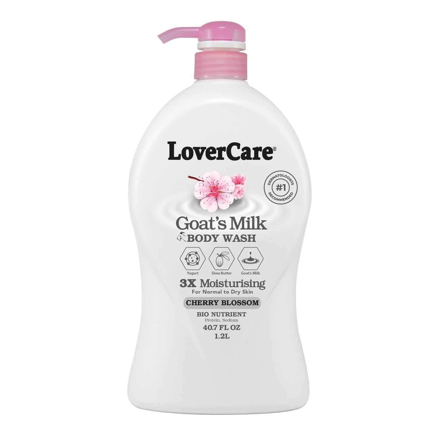 LoverCare Goat's Milk Cherry Blossom Moisturizing Body Wash 40.7 Fl.Oz - Single… Beauty & Personal Care Lover's Care