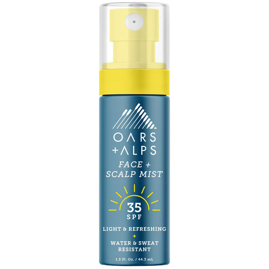 Oars + Alps Face & Scalp Sunscreen Spray SPF 35 – Mist for Facial & Hair Sun Protection with Aloe & Cucumber, Water & Sweat Resistant, 1.5oz Beauty & Personal Care Oars + Alps