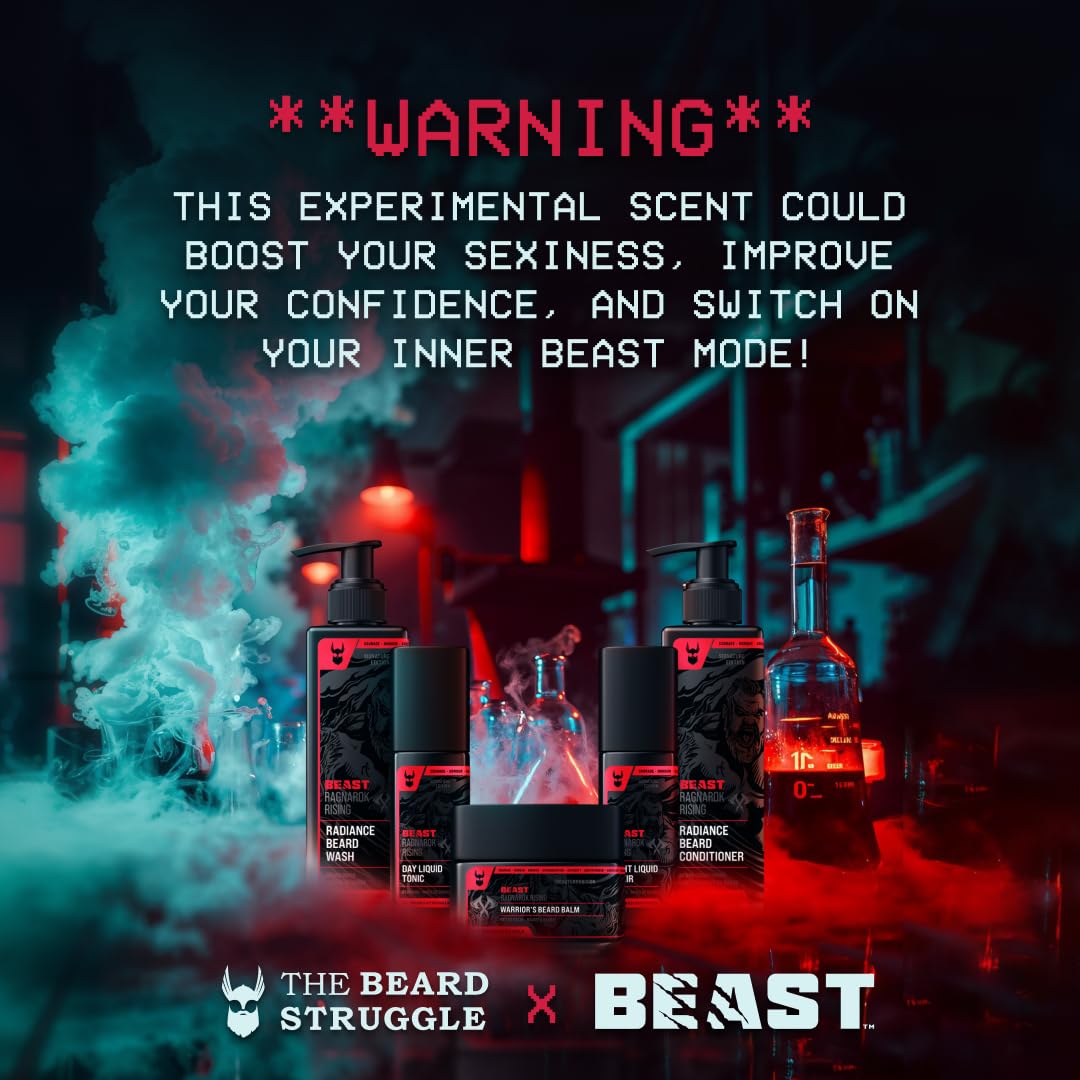 The Beard Struggle The Beast Line Beard Oil for Men Ragnarok Rising Eddie Hall Beast Line - Signature Edition - Day Liquid Tonic Beard Growth Oil Beauty and Personal Care The Beard Struggle