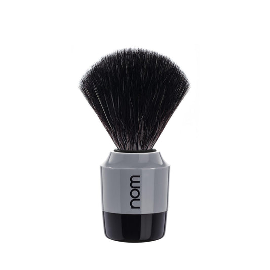 NOM Marten shaving brush - Vegan Shave Brush for Shaving soaps and creams - sustainable eco-friendly and reusable - exfoliating shaving brush - Grey Beauty and Personal Care MÜHLE