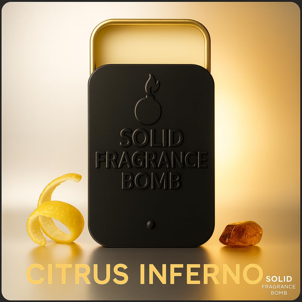 Solid Fragrance Bomb - Premium All-Natural Solid Cologne for Men & Women | Long-Lasting, TSA-Safe, Alcohol-Free, Halal, Handmade Travel Fragrance Balm Beauty & Personal Care Solid Fragrance Bomb