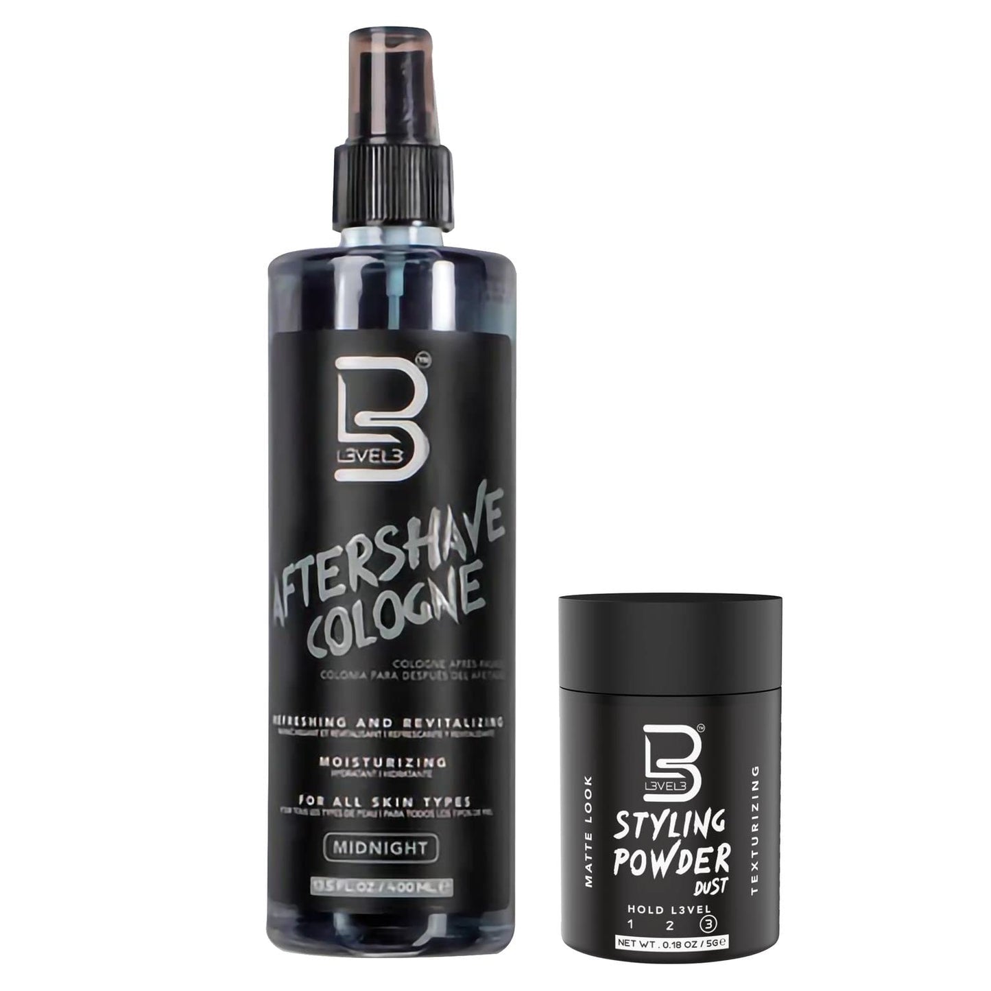 L3 Level 3 After Shave Spray Cologne - Softens Skin - Refreshes and Relieves Face and Skin - Styling Powder Included (Midnight) Beauty and Personal Care L3