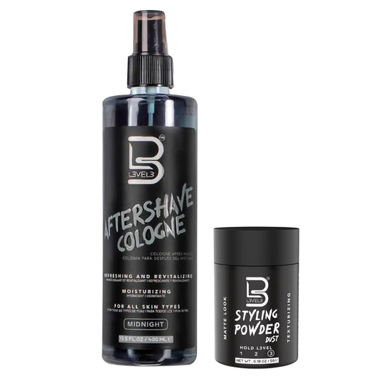 L3 Level 3 After Shave Spray Cologne - Softens Skin - Refreshes and Relieves Face and Skin - Styling Powder Included (Midnight) Beauty and Personal Care L3