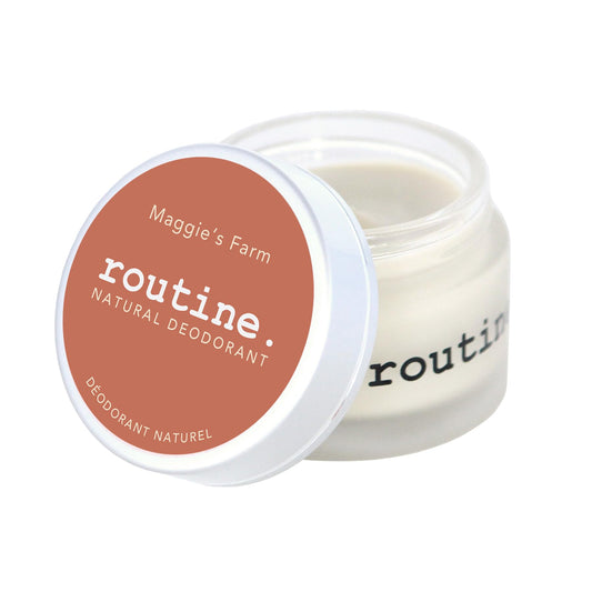 Routine. Natural and Aluminum Free Deodorant (2 Fluid Oz.) for Women and Men - Maggie's Farm - Amyris, Pink Grapefruit, Sage & Jasmine (Cream Jar Beauty and Personal Care Routine