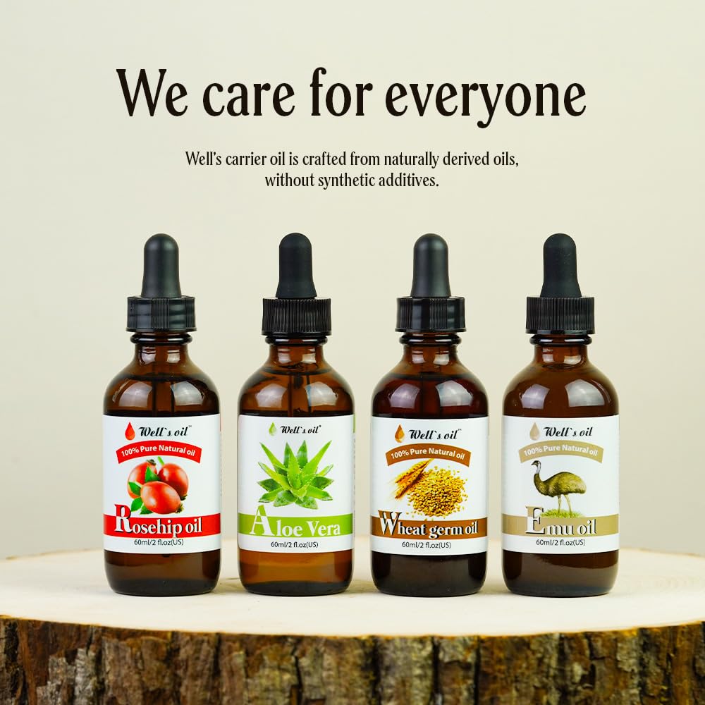 Well's Oil Aloe Vera Oil - Hydrating & Nourishing | Supports the Appearance of Healthy Hair & Soothes Dry Skin | All Natural | For Skin & Hair Care (2 Beauty & Personal Care Well's Oil