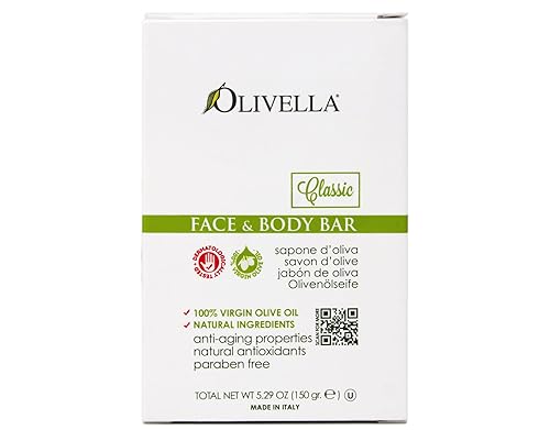 Bar Soap 100% Virgin Olive Oil Face & Body Olivella 5.29 oz Bar Soap Beauty & Personal Care Olivella