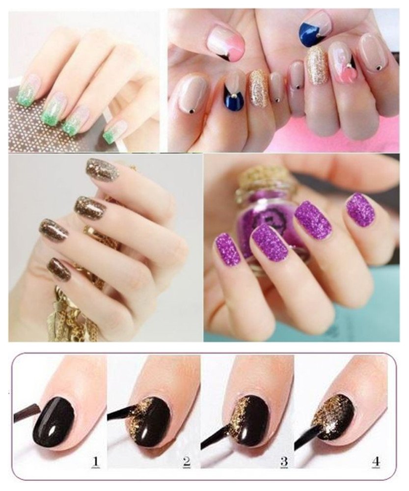 XICHEN 24 Colors Nail Art Make Up Glitter Shimmer Dust Powder Decoration Beauty & Personal Care XICHEN