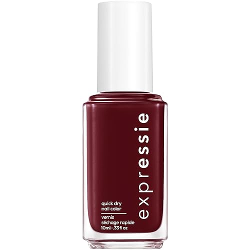 essie expressie Quick-Dry Vegan Nail Polish, Not So Low-Key, Blackened Burgundy, 0.33 Ounce Beauty & Personal Care essie