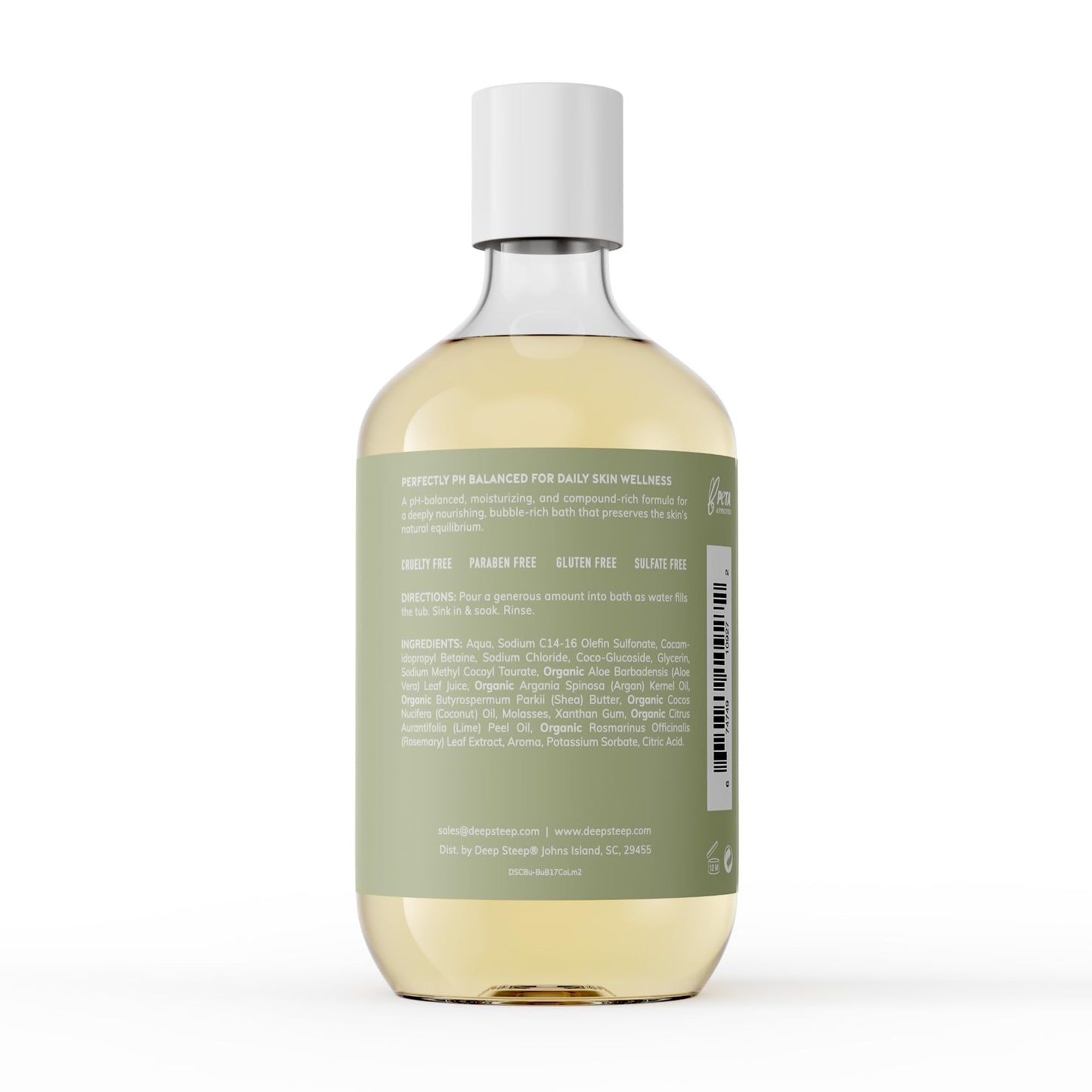 Deep Steep Coconut Lime Bubble Bath for Women, Hypoallergenic, Clinically Tested, Clean Formula for Sensitive Skin, Sulfate-Free, 17 fl oz Bottle Beauty and Personal Care Deep Steep