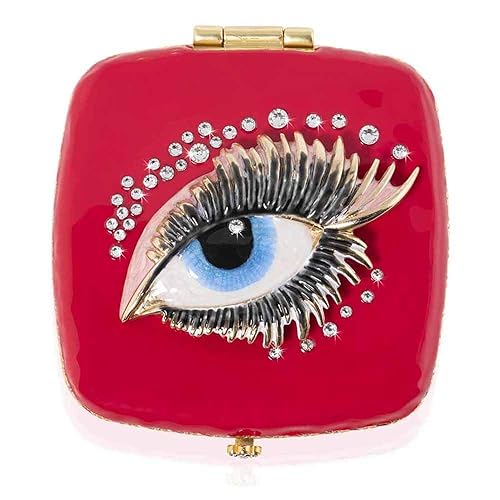 Jay Strongwater Pop Life Bette Eye Compact Make up Mirror with Swarovski Crystals Beauty & Personal Care Jay Strongwater