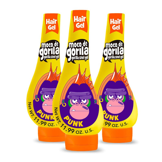 Moco de Gorila Punk, Hair Styling Gel, Reactivate with water, Long-lasting Hold, 3-Pack of 11.99 Oz Each, 3 Squeezable Bottles. Beauty & Personal Care Moco de Gorila
